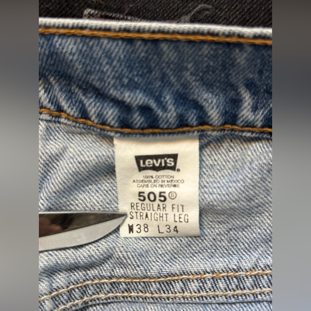 Vintage Orange Tab 505 Levi's 35W x 33L Regular Fit - Picture 8 of 8